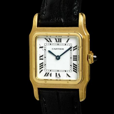 cartier santos vintage gold|cartier santos dumont pre owned.